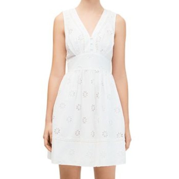 NWT Kate Spade White Clover Eyelet Minidress ♠️ - Picture 3 of 14